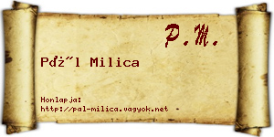Pál Milica névjegykártya